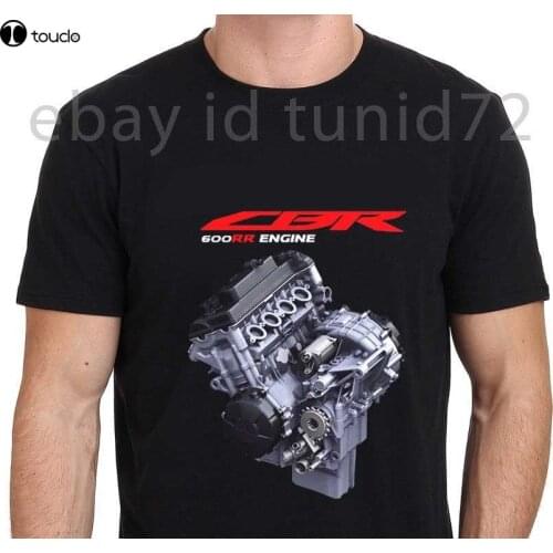 Printed T-Shirt Men Japanese Motorcycle Fans CBR600RR Motorcycle Engine T-Shirt Mens Black Size S-XXXL O-Neck T Shirt