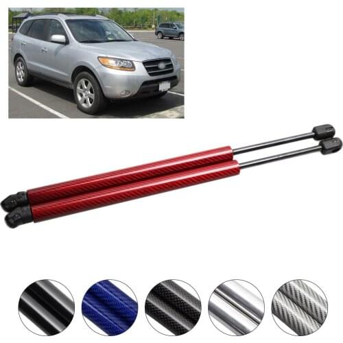 For Hyundai Santa Fe 2007-2012 Carbon Fiber Tailgate Boot Gas Struts Shock Damper Rod Arm Car Lift Supports 450 mm