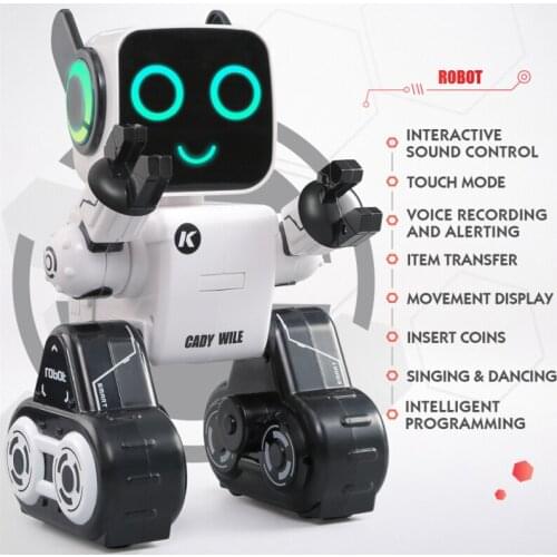 Interactive Sound Touch Mode RC Robot 2.4G Intelligent Programming Insert Coins Voice Recording Sing Dance RC Toys For Boy&Girl