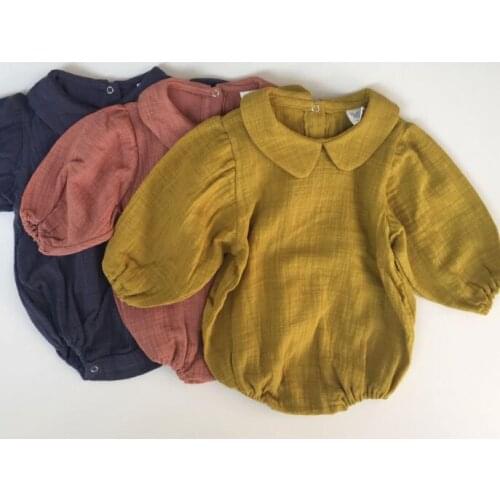 2018 Japanese Girls Boys Baby Toddler Rompers Autumn Casual Clothings Kids Clothes