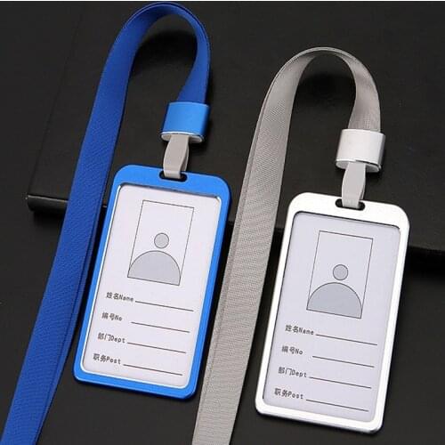 Aluminum Alloy Office Card Storage Supplies Pass Badge Card Sleeve Multi-use Work Card Holder Protector Cover ID Business Case