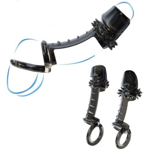 Male Bondage Cock Ring Extender Reusable Penis Sleeve Enlarge Ball Stretcher Silicone Sleeve Sex Toy for Mann