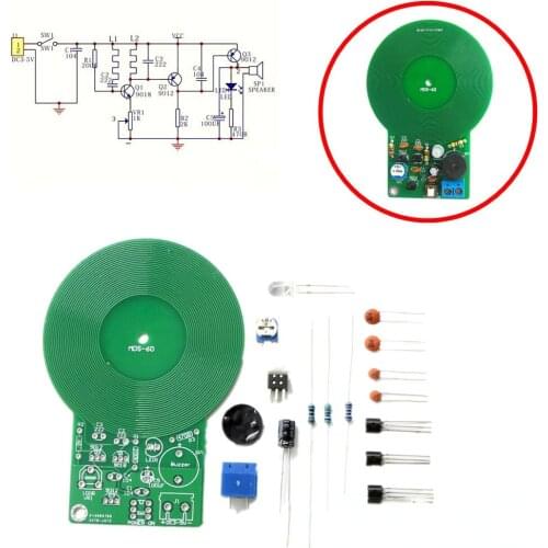 1PCS DIY Kit Metal Detector Kit Electronic Kit DC 3V-5V 60mm Non-contact Sensor Board Module DIY Electronic Part Metal Detector