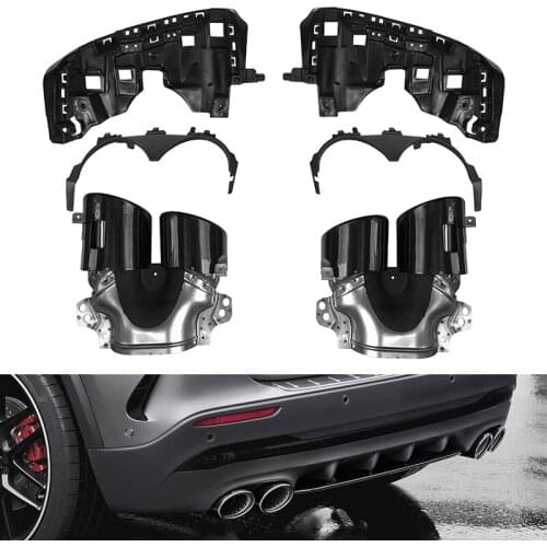 Car Bumper Turbo Muffler Exhaust Tips Pipe Exits For Mercedes Benz GLA H247 GLA180 GLA200 GLA220 GLA250 GLA45 AMG LINE 2020