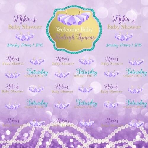 Custom Purple Ballerina Beaded Pearl Necklace Bokeh photo backdrop High quality Computer print party background