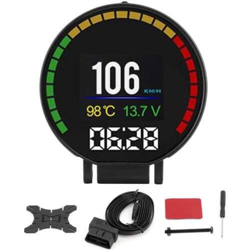 Instrument panel gauge speed Car HUD Gauge Smart Digital Meter Speedometer High Definition Multi‑Function with Screwdriver
