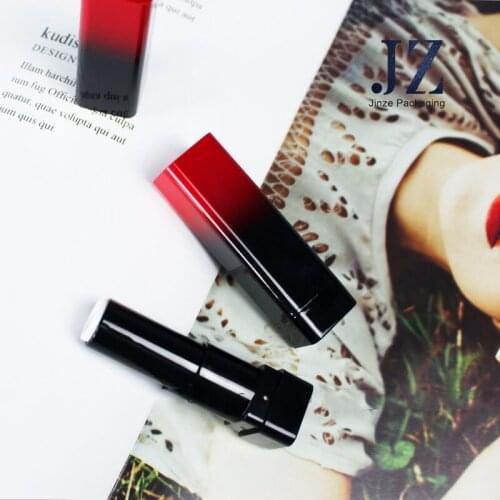 New empty lip tubes Queens seal red and black gradient square tubes lipstick tubes packaging material lip gloss tubes