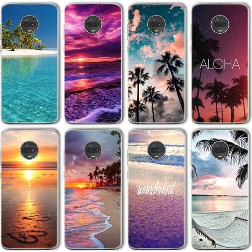 Ciciber Luxury Beach Dusk Cute Case For Motorola Moto G10 G30 G9 G8 E7 E6S G7 G6 E6 G5 G5S E5 One Macro Plus Play Power Lite TPU