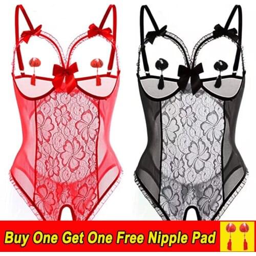 S-2XL Sexy Lingerie Woman Porno Lingerie For Sex Open Crotch Erotic Underwear Babydoll Plus Size Mujer Lace Costume Sexi Apparel