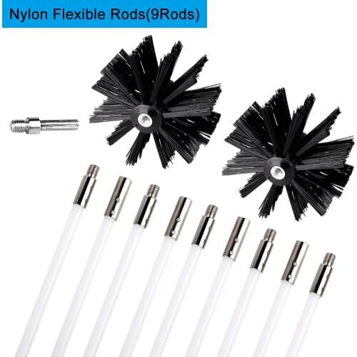 Refrigerator Condenser Cleaning Brush Freely Combinable Length Dryer Vent Lint Remover Fireplace Chimney Brushes