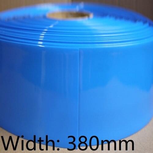 Width 380mm (Diameter 242mm) Lipo Battery Wrap PVC Heat Shrink Tube Insulated Case Sleeve Protection Cover Flat Pack Blue