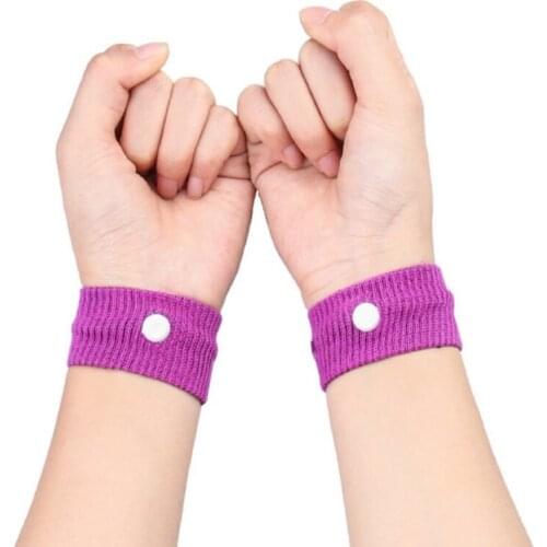1 Pair Sports Safety Wristbands Anti Nausea Wrist Support Carsickness Seasick Anti Motion Sickness Polyester Wrist Bands