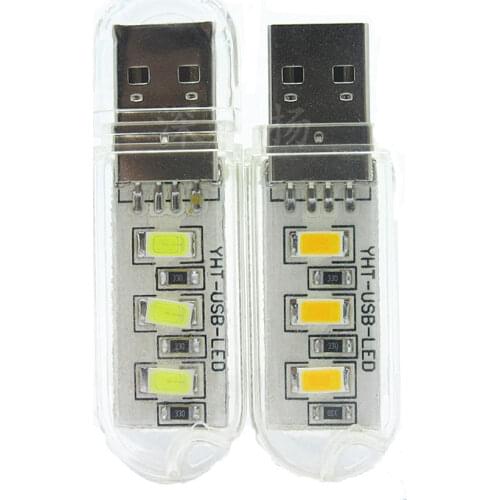 Mini Portable USB LED Book Light DC5V Ultra Bright Reading Book Lamp 3leds 8leds Lights For Power Bank PC Laptop Notebook