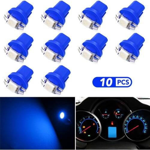 10PCS T5 B8.5D 509T B8.5 Smd Led Lamp Car Gauge Speedo Dash Bulb Auto Dashboard Instrument Light