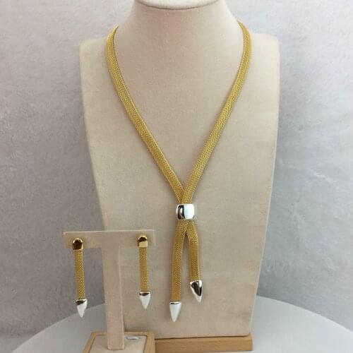 Yuminglai Simple Jewelry Costume Jewelry Sets Necklace with Earrings for Women FHK11123