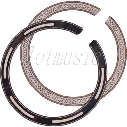 2Pcs New Soundhole Inlay Rosette Acoustic Guitar Maple Rosewood Wood Inlay Parts