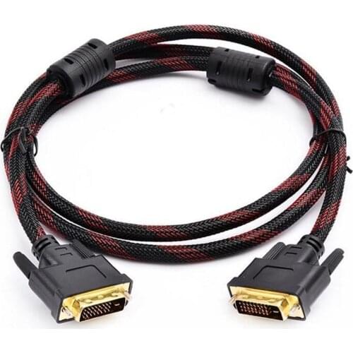 1.5m DVI D DVI-D 24 1 Pin Dual Link HD 1080P TV To DVI Cable Adapter for Monitor Male Gold plated For PC Laptop