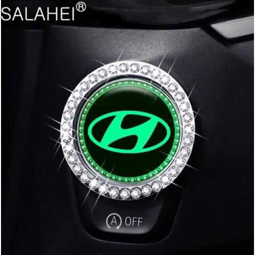 1PCS Luminous Car Engine Start Stop Button Cover Ring Lgnition Sticker For Hyundai i30 i20 ix35 Tucson Accent Auto Accessories