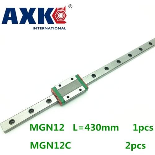 2019 Special Offer Hot Sale Axk Cnc Router Parts Linear Rail 430mm Mgn12 Linear Guide Rail And 2pc Mgn12c Blocks Carriage