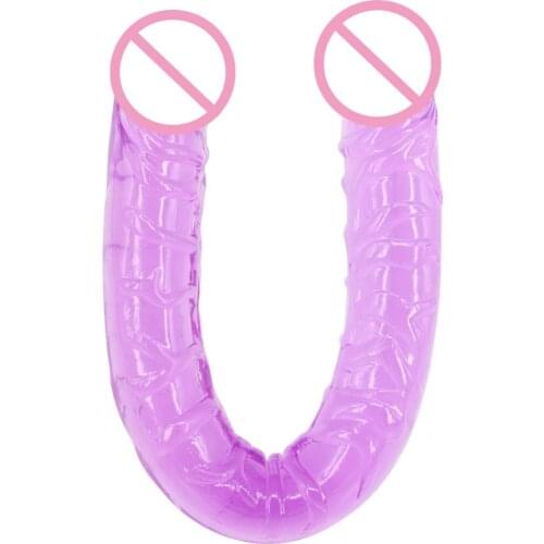 25cm Silicone Penis Realistic Double Ended Clitoral G-Spot Stimulation Waterproof Dildo Sex Toy For Women
