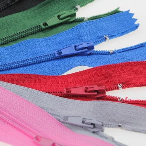 3# 10pcs plastic nylon close-end auto lock ECO zippers for suit pants western style