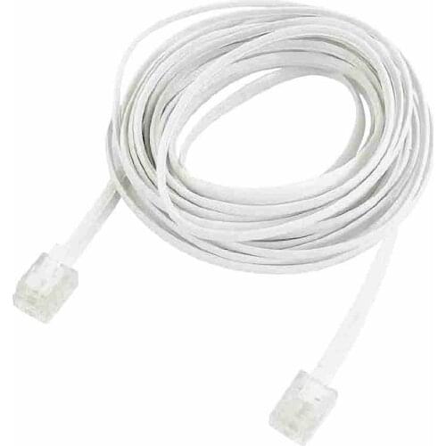 6P2C RJ11 Male to Male Plug Telephone Line Cable Wire 5M