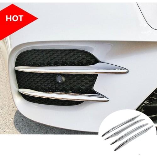 ABS Chrome Front Bumper Grille Fog Light Cover Trim For Mercedes Benz E Class W213 2017-2020 Car accesories interior Car Trim