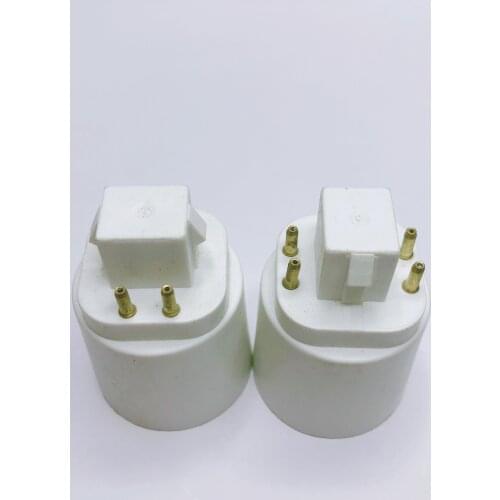 ABS LED G24 to E27 Adapter Socket Halogen gx24q CFL Light Lamp base converter e27 to g24 bulb holder adapter 4pin 85-265V