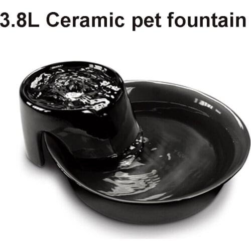 Pet Fountain Automatic Ceramic Pet Drinking Fountain for dog and cat 3.8 liter 110V-240V