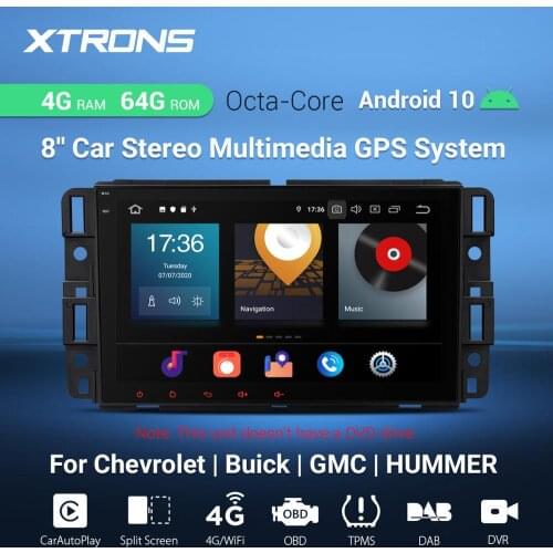 XTRONS 8" Android 10.0 Octa Core Car Radio Player GPS OBD for Chevrolet Tahoe Impala for BUICK Enclave for GMC for HUMMER NO DVD