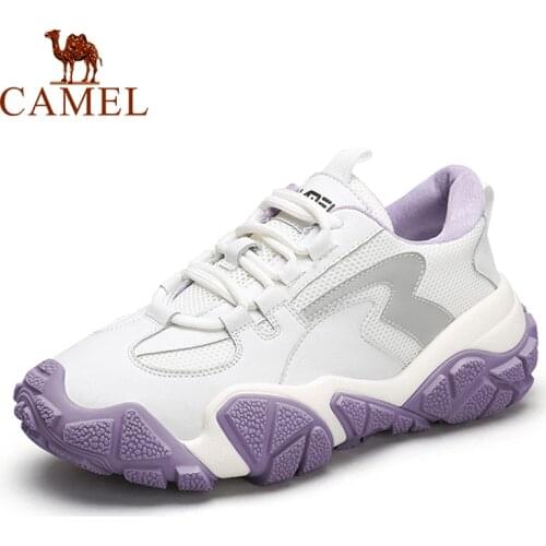 CAMEL Official Original Womens Sports Shoes Autumn New Fashion Thick Soled Running Shoes Outdoor Leisure Shoes Women Sneakers