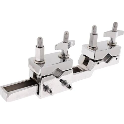 Multi Double Open Clamp Mount Holder Percussion Instrument Parts for Cymbals 19.5x3.3x8.5cm