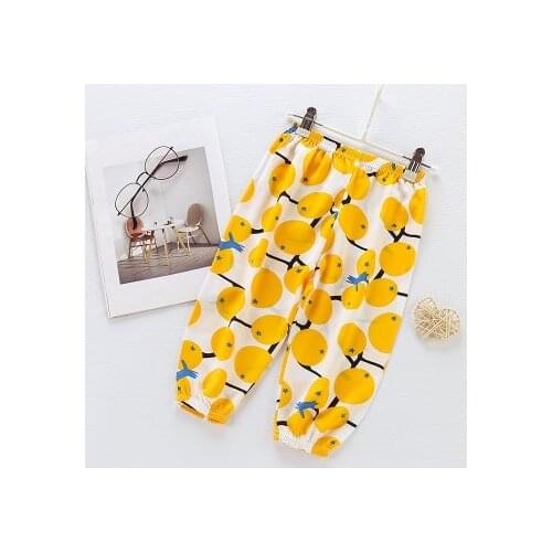 Childrens anti-mosquito boys pants summer girls bloomers cotton silk childrens air-conditioning pants new cotton kids clothes