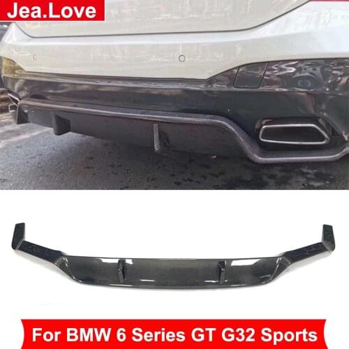 Real Carbon Fiber Rear Lip Bumper Chin Diffuser Shovel For BMW 6 Series GT G32 Sports Car 2019-2020 Body Modification Kit Parts