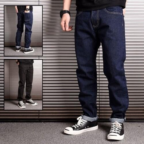 Japanese Style Fashion Men Jeans High Quality Original Raw Denim Harem Pants Vintage Designer Jeans Men Cotton Long Trousers