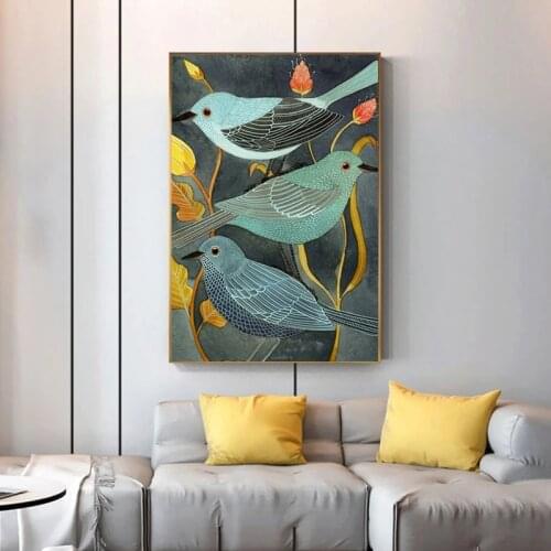 Elegant Poetry Animal Bird Nightingale Vintage Canvas Painting Creation Art Style Poster Artist Home Decoration for Print Photos