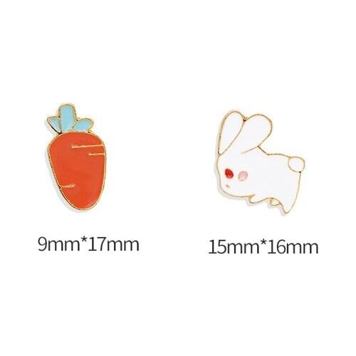 Rabbits and carrots Enamel Pins and Brooches for Women Men Lapel Pin Backpack Bags Badge Kids Gifts