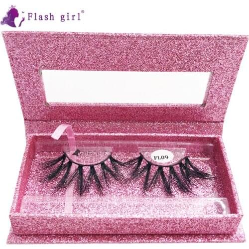Flash Girl High Quality 25mm Lashes Vendor 3D Mink Eyelashes Handmade Natural Soft Eyelash Extensions