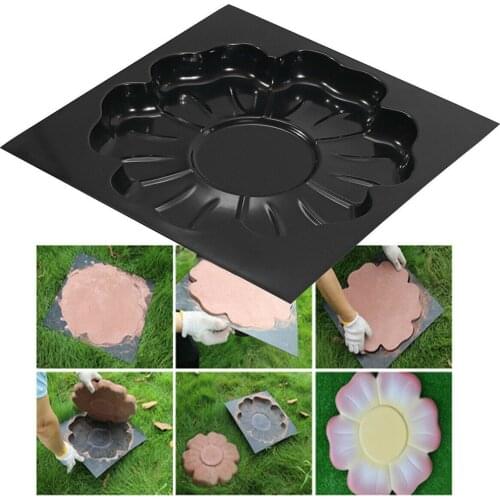 Flower Stepping Stone Mold Garden Paving Pavement Mold ABS Garden Flower Type Stone Mold Concrete Cement Mould