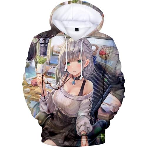 HOLOLIVE VTuber Shirogane Noel 3D Printed Fashion Fall Winer Suit Hoodies Sportswear Hooded Youthful Kawaii Women/Men The hooded