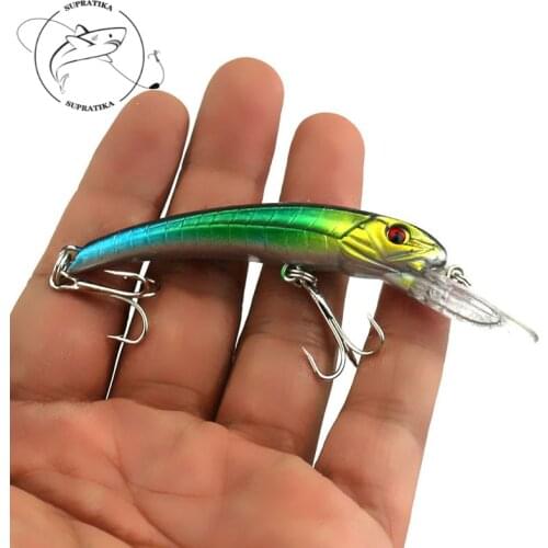 9cm/5.8g Artificial Colorful Minnow Plastic Hard Bait Bass 6# With Sharp Hook Bionic Bait 3D Simulation Eyes Fishing Lure