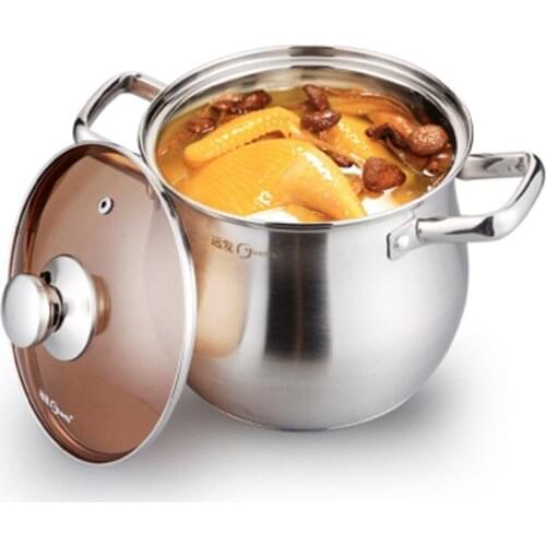 Food grade stainless steel soup pot thickened composite steel non-stick soup pot induction cooker universal kitchenware