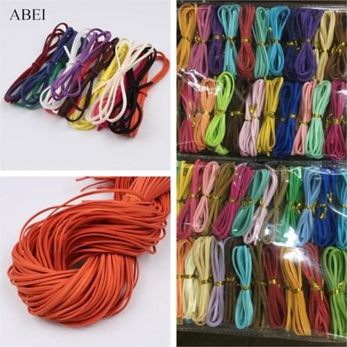 3mm 20Meters Mix Colors Leather Velvet Ribbon Lace For Wedding Gift Flower Decoration DIY Chocker Bracelet Necklace Cords String