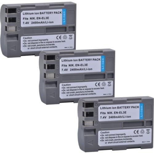 2400mAh EN-EL3E ENEL3E EN EL3E Li-ion Battery for Nikon D50 D70 D70s D80 D90 D100 D200 D300 D300S D700 Camera