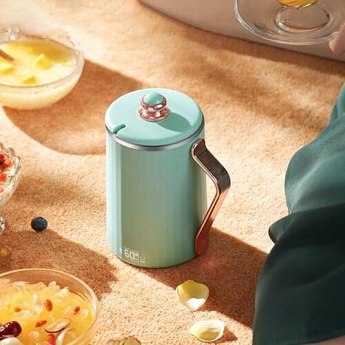 110V/220V Electric Kettle Portable Heating Cup 450ml Smart Kettle Thermo Pot Multifunction Teapot Home Travel Electric Stew Cup