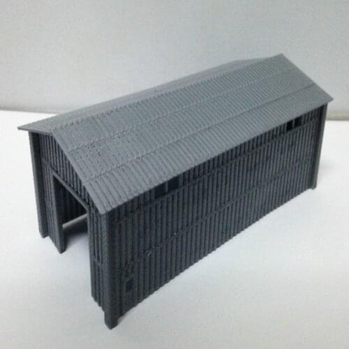 Train Railway Model Scene N Ratio 1:160 Large Metal Style Workshop Applicable 1:144