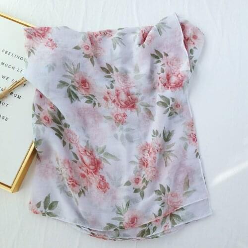 2019 Fashion Rose Scarves Shawls Long Floral Print Wrap Scarf Hijab Muffler Free Shipping