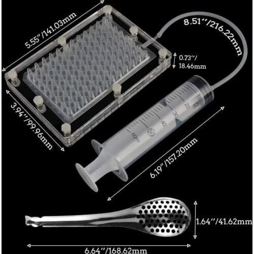 96-Hole Caviar Maker Molecular Gastronomy Kit Fish Roe Dispenser Tools