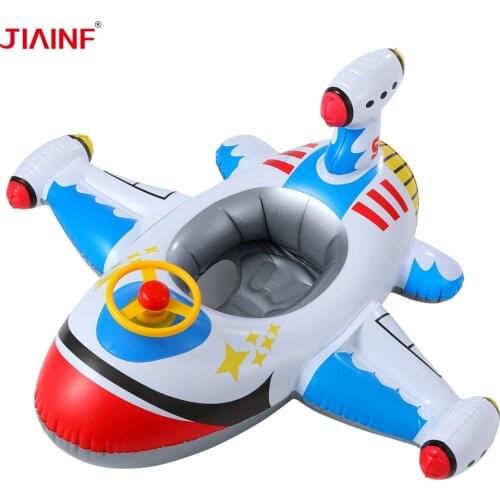 0-3 Age Aircraft Buoy Inflatable Swimming Seat With Steering Wheel Rollover Prevention Water Toy Pool Accessories