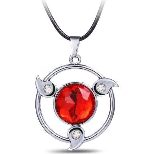 Anime Shippuden Madara Obito Itachi Sasuke Hatake Kakashi Sharingan Alloy Pendant Necklace Chain Cosplay Jewelry